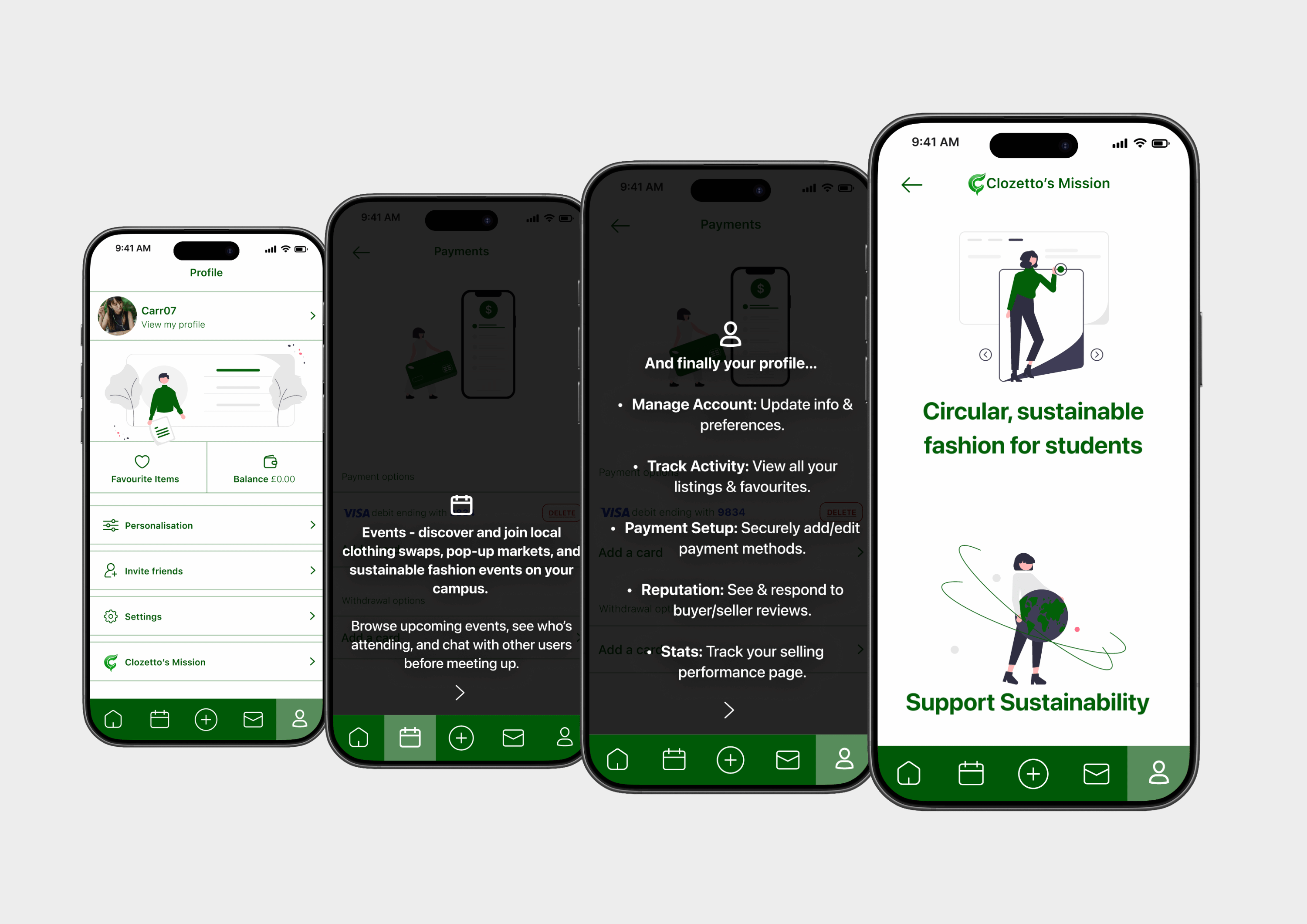 Clozetto Onboarding Screens
